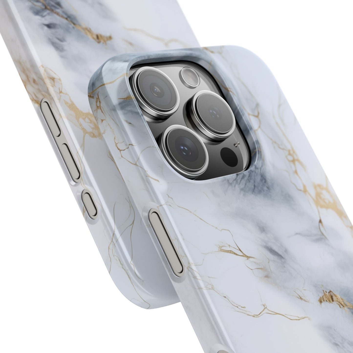 White Gold Marble - iPhone Snap Case