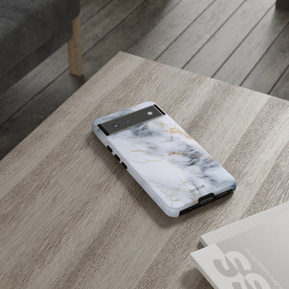 White Gold Marble - Google Pixel Tough Case