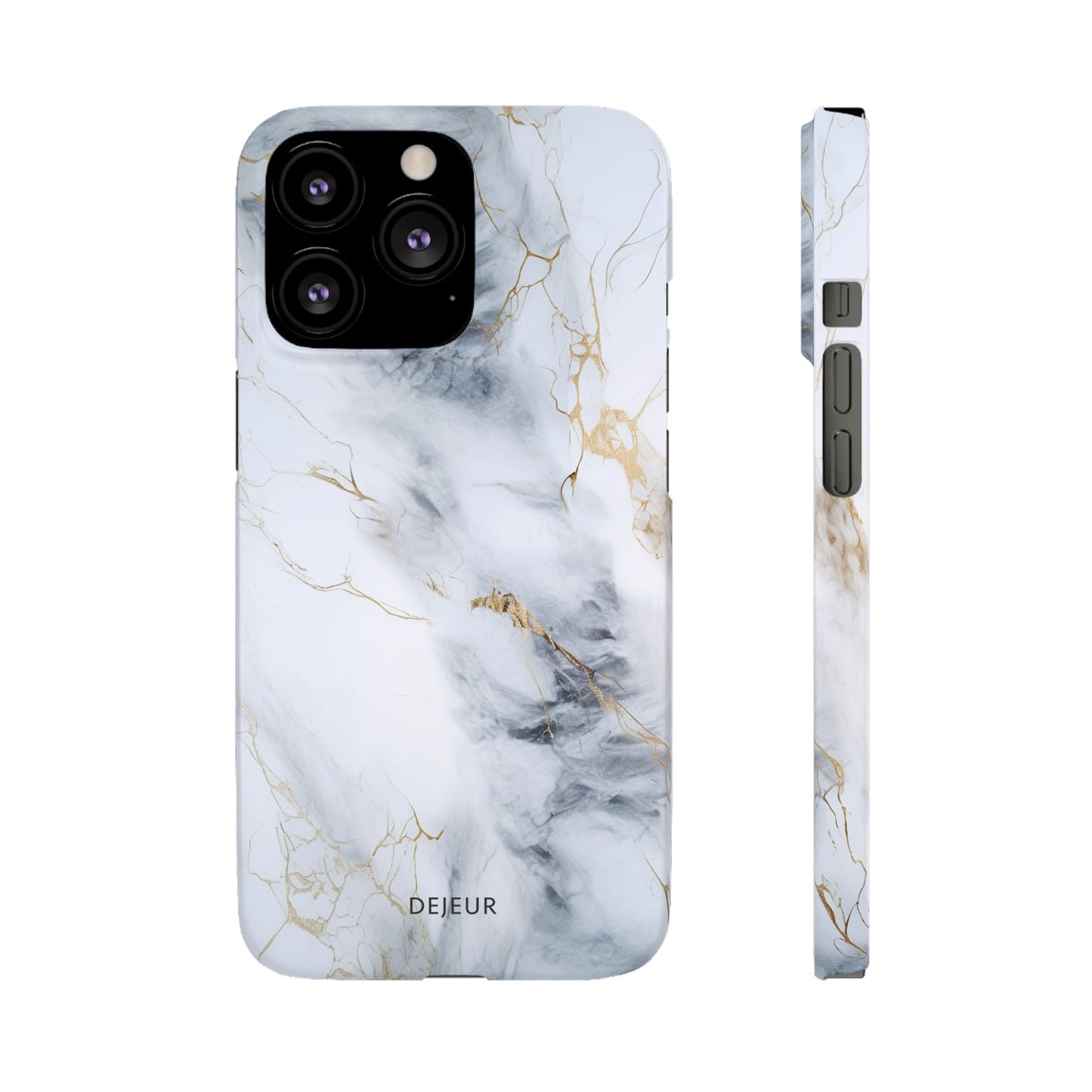 White Gold Marble - iPhone Snap Case