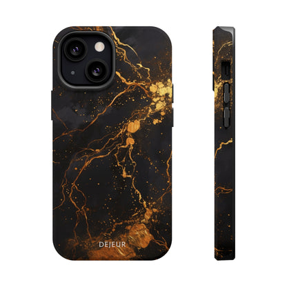 Dark Gold Amber Marble - iPhone MagSafe Tough Case