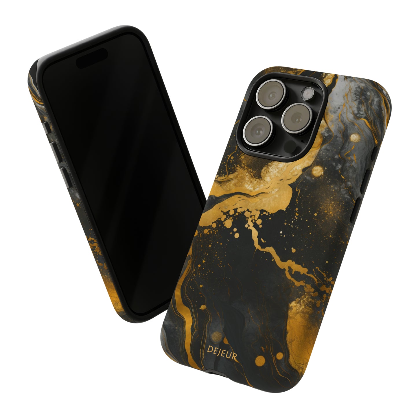 Gold & Black Marble - iPhone Tough Case