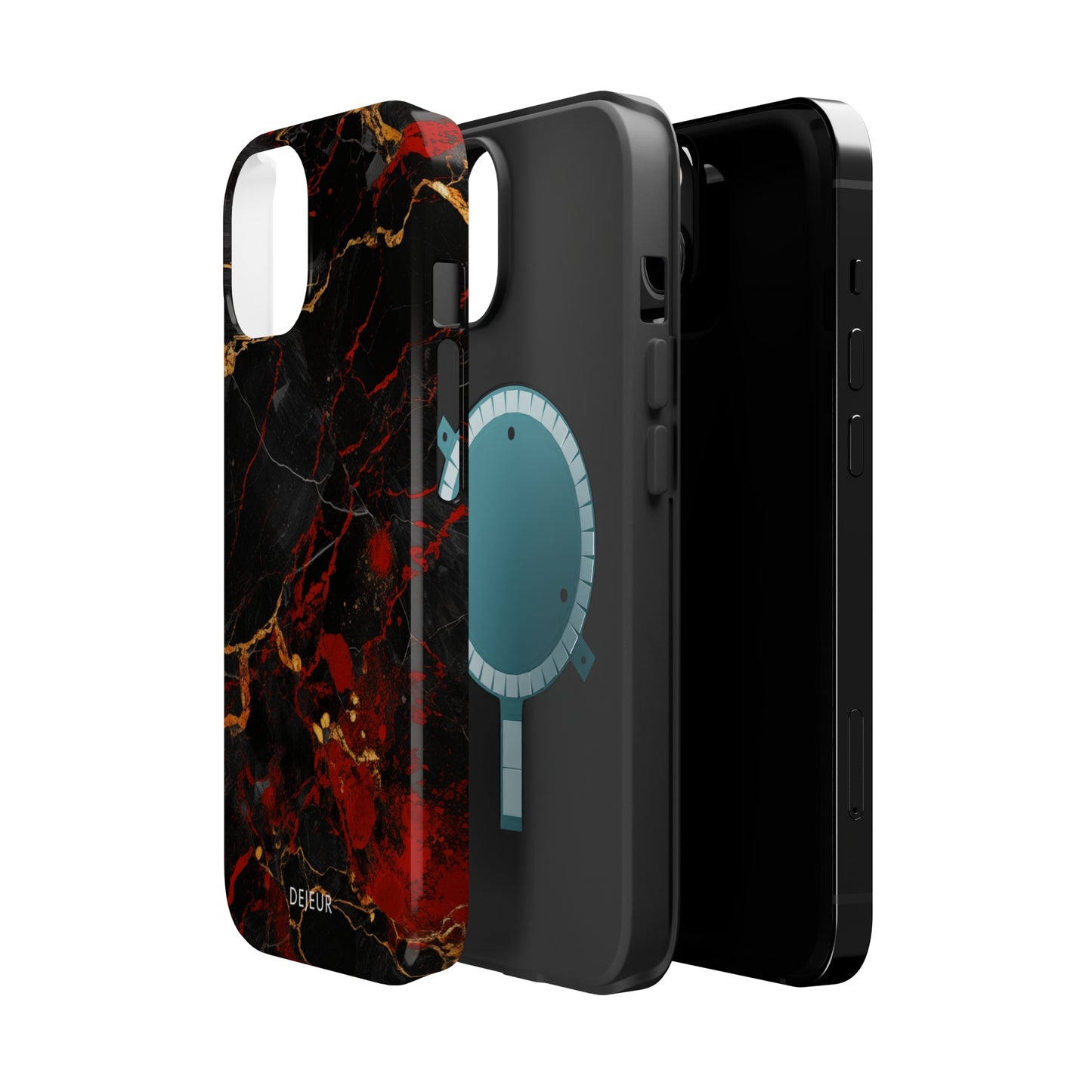 Dark Crimson Marble - iPhone MagSafe Tough Case