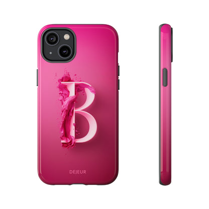 B Hot Pink Splash - iPhone Tough Case