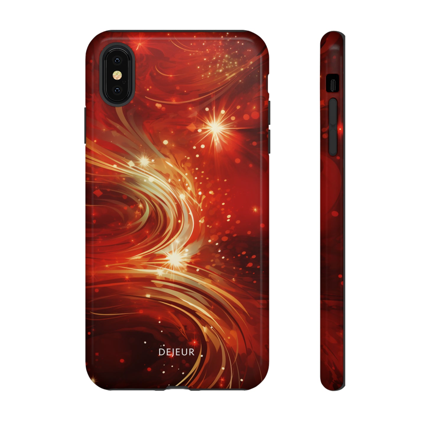 Festive Ruby Swirls  - iPhone Tough Case