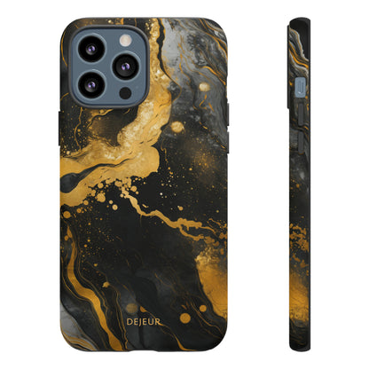 Gold & Black Marble - iPhone Tough Case