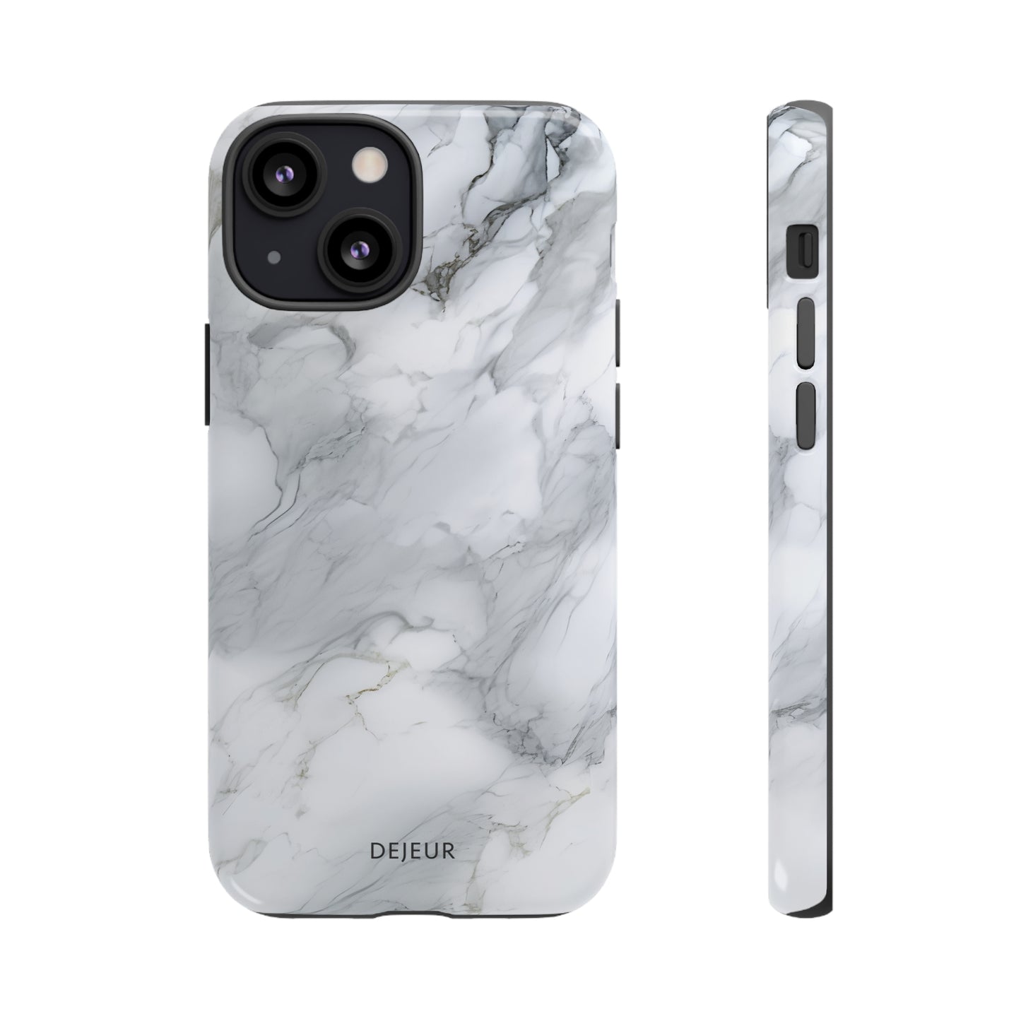 Platinum Silver Marble - iPhone Tough Case