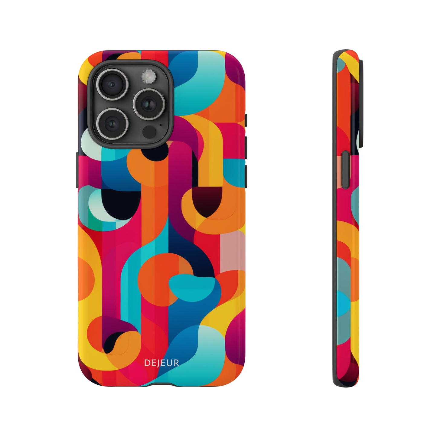 Curved Abstract Shapes - iPhone Tough Case