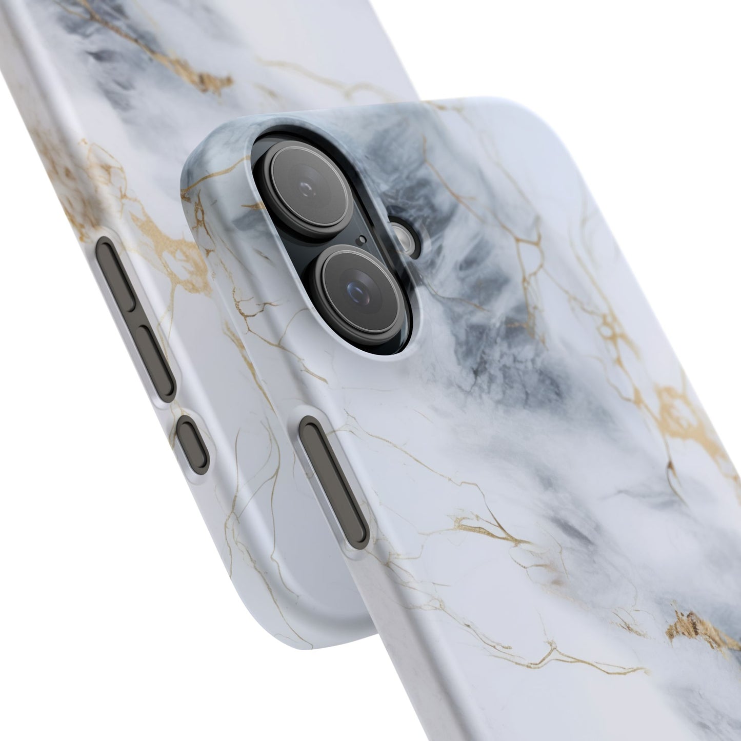 White Gold Marble - iPhone Snap Case