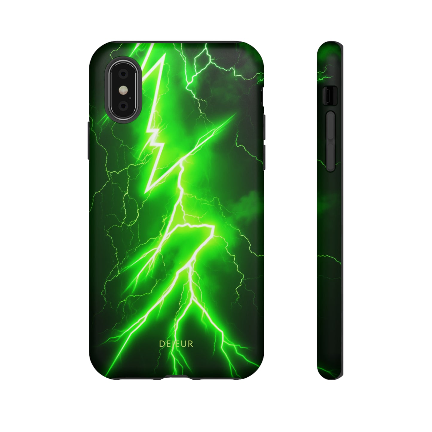 Neon Green Lightning - iPhone Tough Case