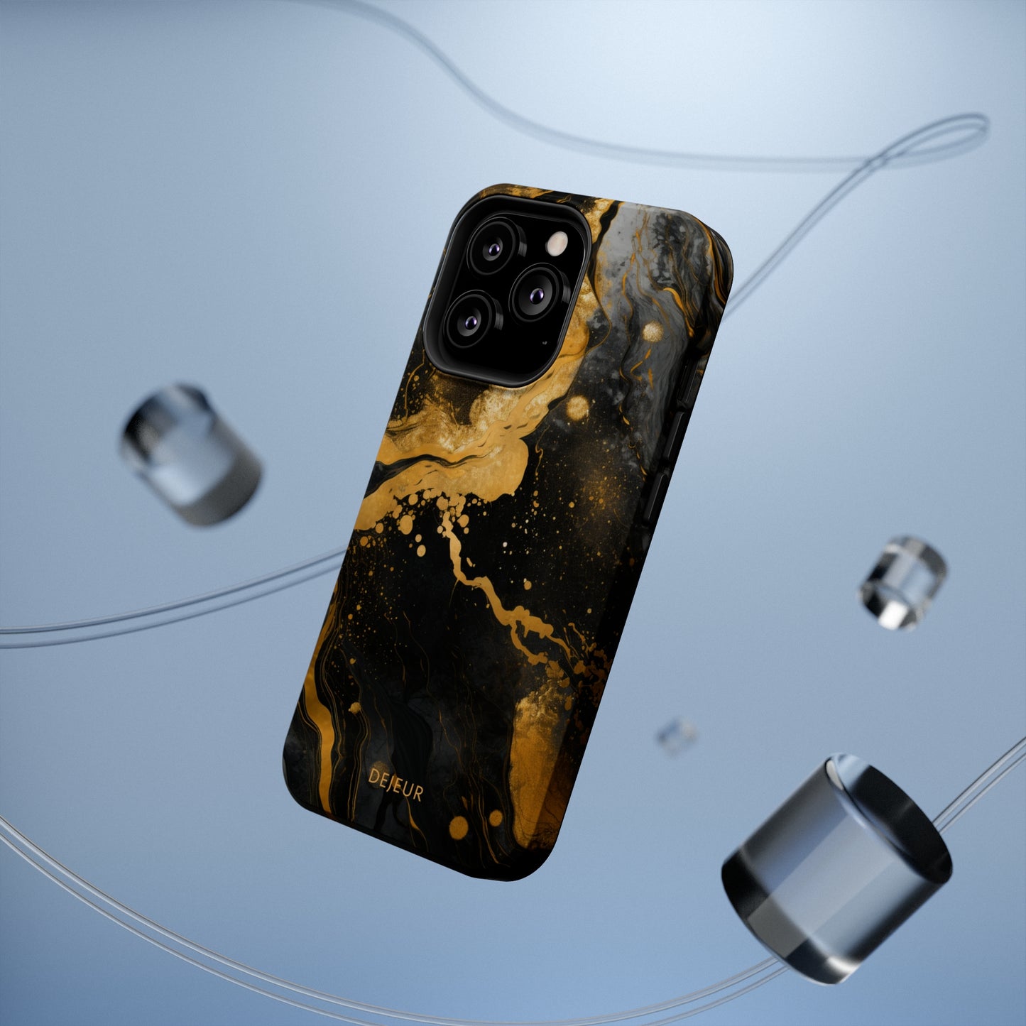 Gold & Black Marble - iPhone MagSafe Tough Case