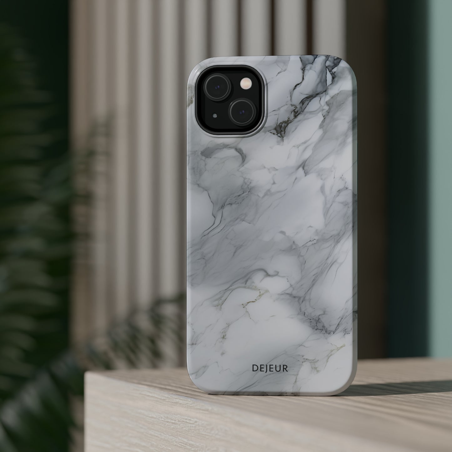 Platinum Silver Marble - iPhone MagSafe Tough Case