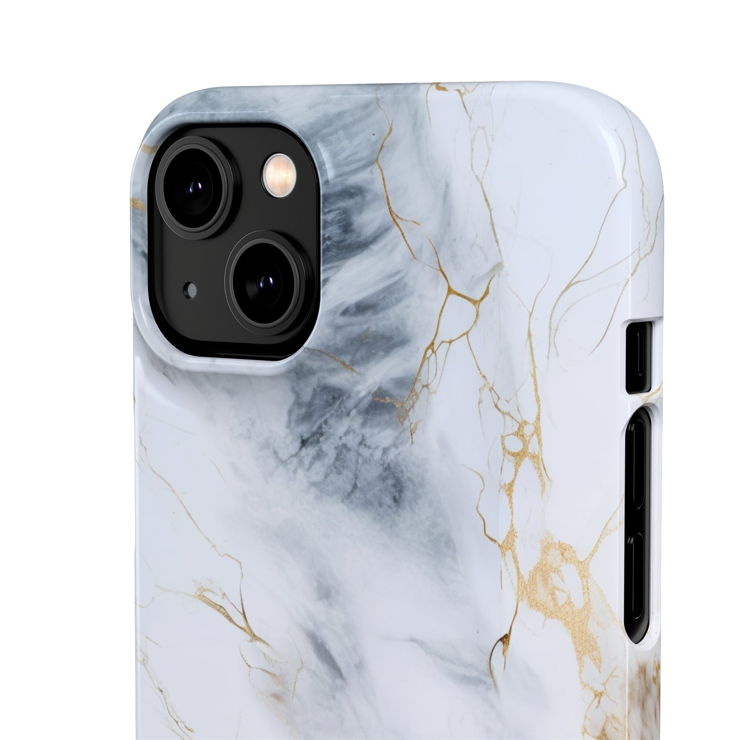 White Gold Marble - iPhone Snap Case