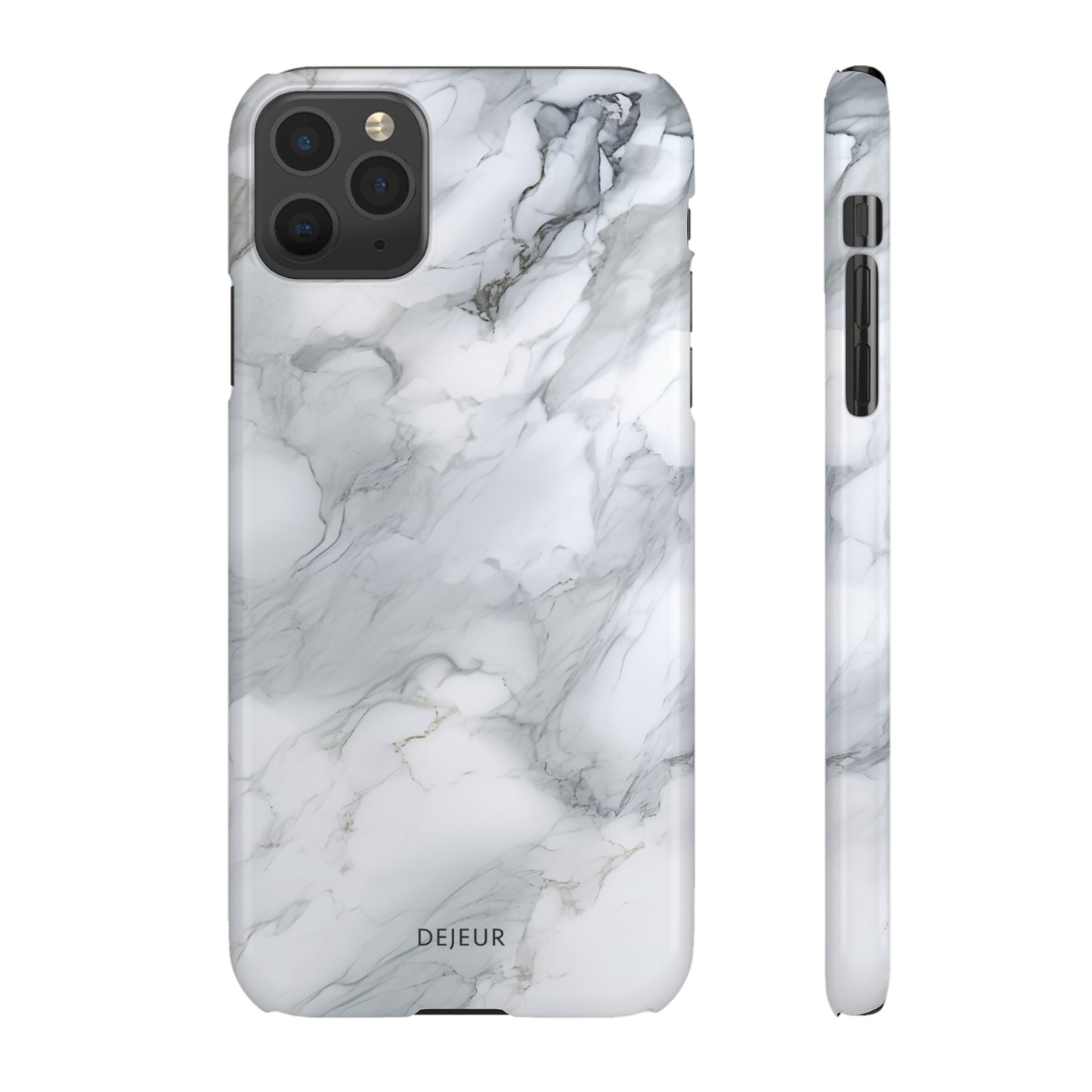 Platinum Silver Marble - iPhone Snap Case