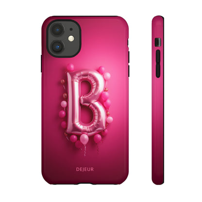 B Magenta Pink Balloons - iPhone Tough Case