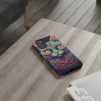 Intricate Aqua Cat - Samsung Galaxy Tough Case