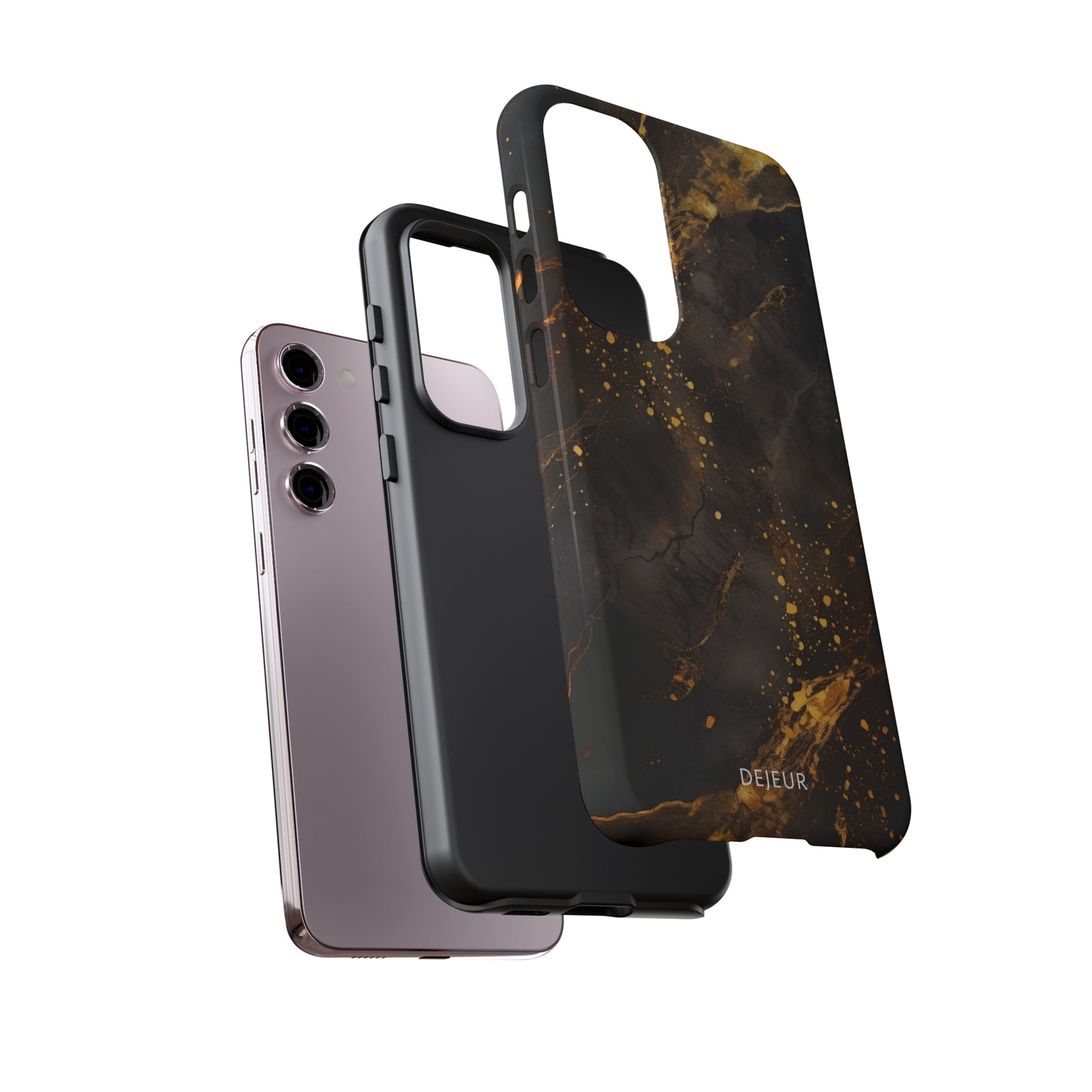 Black Gold Speckled Marble - Samsung Galaxy Tough Case