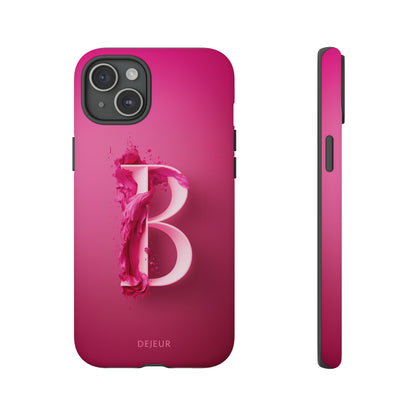 B Hot Pink Splash - iPhone Tough Case