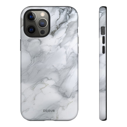 Platinum Silver Marble - iPhone Tough Case