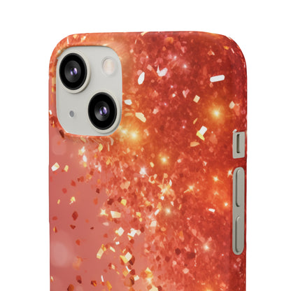 Rose Confetti Glitter - iPhone Snap Case