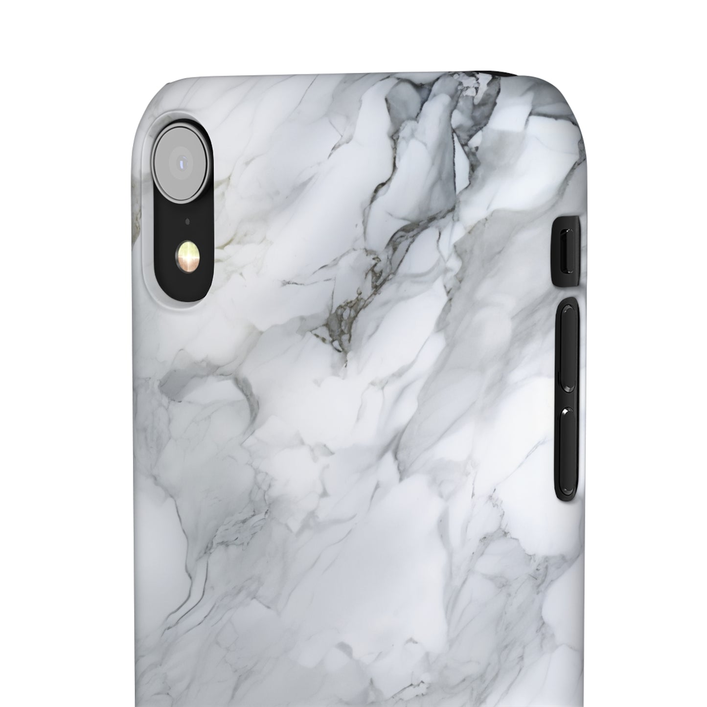 Platinum Silver Marble - iPhone Snap Case