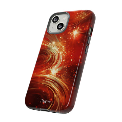 Festive Ruby Swirls  - iPhone Tough Case