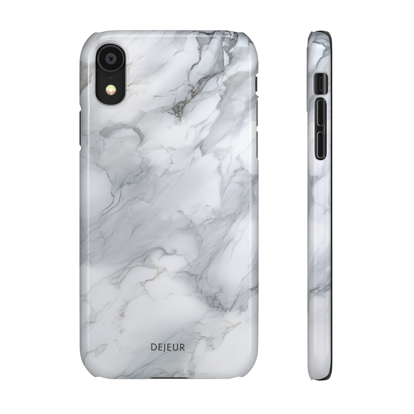 Platinum Silver Marble - iPhone Snap Case