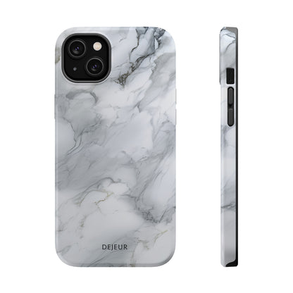 Platinum Silver Marble - iPhone MagSafe Tough Case