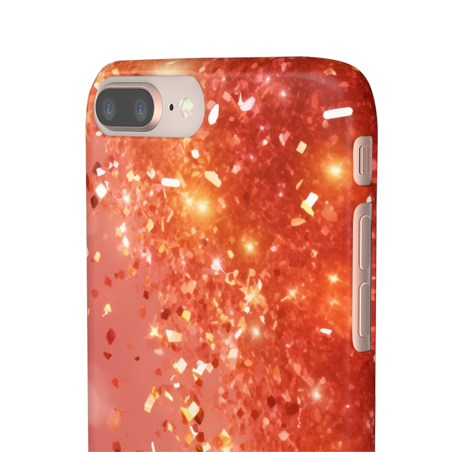 Rose Confetti Glitter - iPhone Snap Case