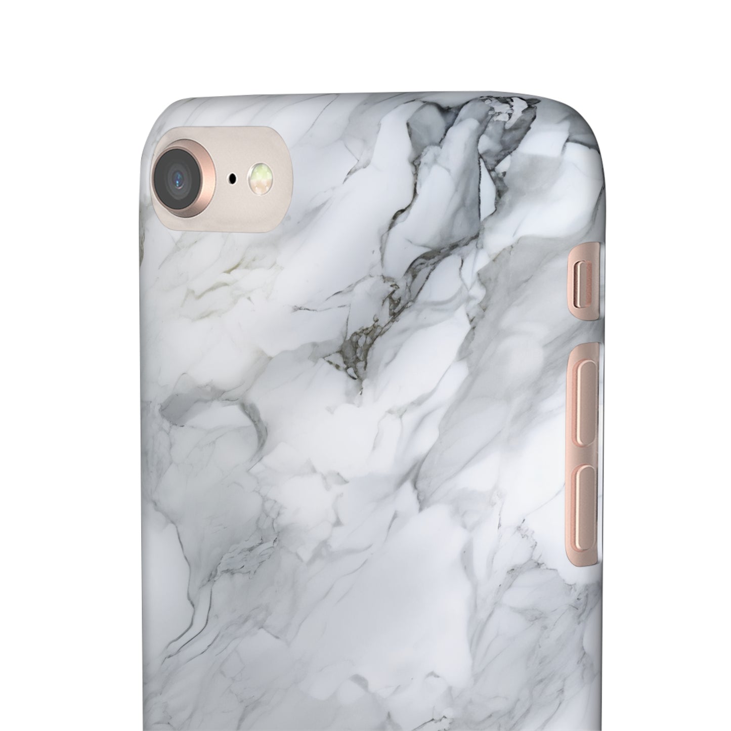 Platinum Silver Marble - iPhone Snap Case