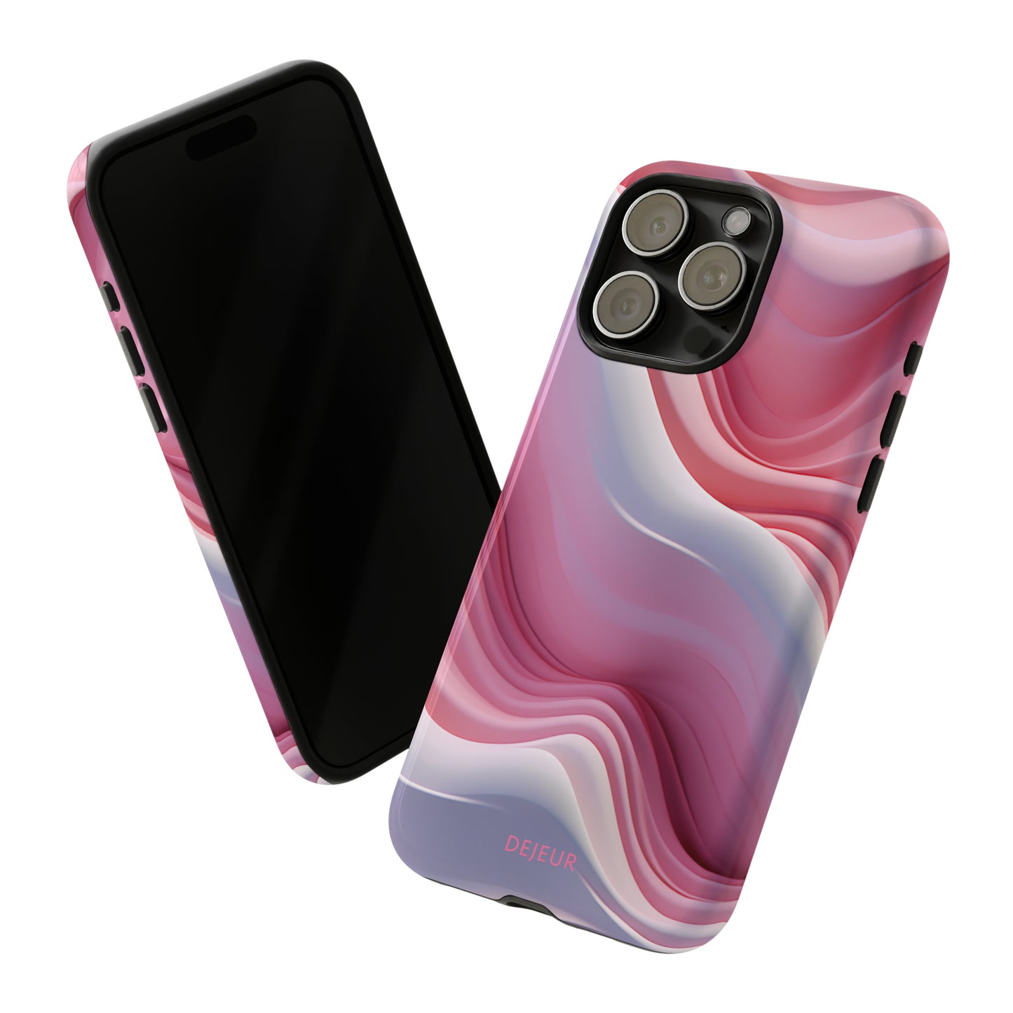 Pink Cream Waves - iPhone Tough Case