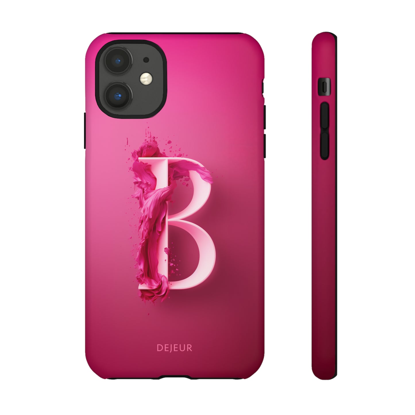 B Hot Pink Splash - iPhone Tough Case