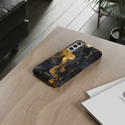 Metallic Gold Dark Marble - Samsung Galaxy Tough Case