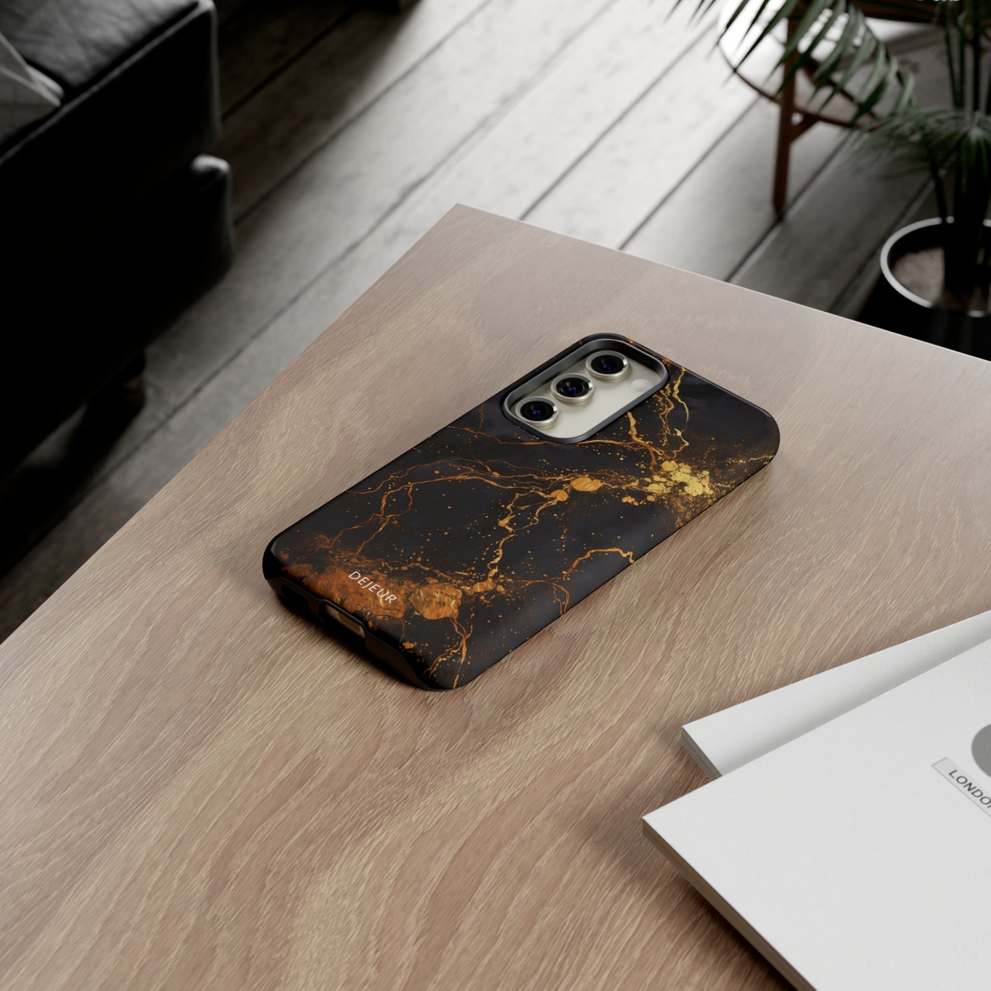 Dark Gold Amber Marble - Samsung Galaxy Tough Case