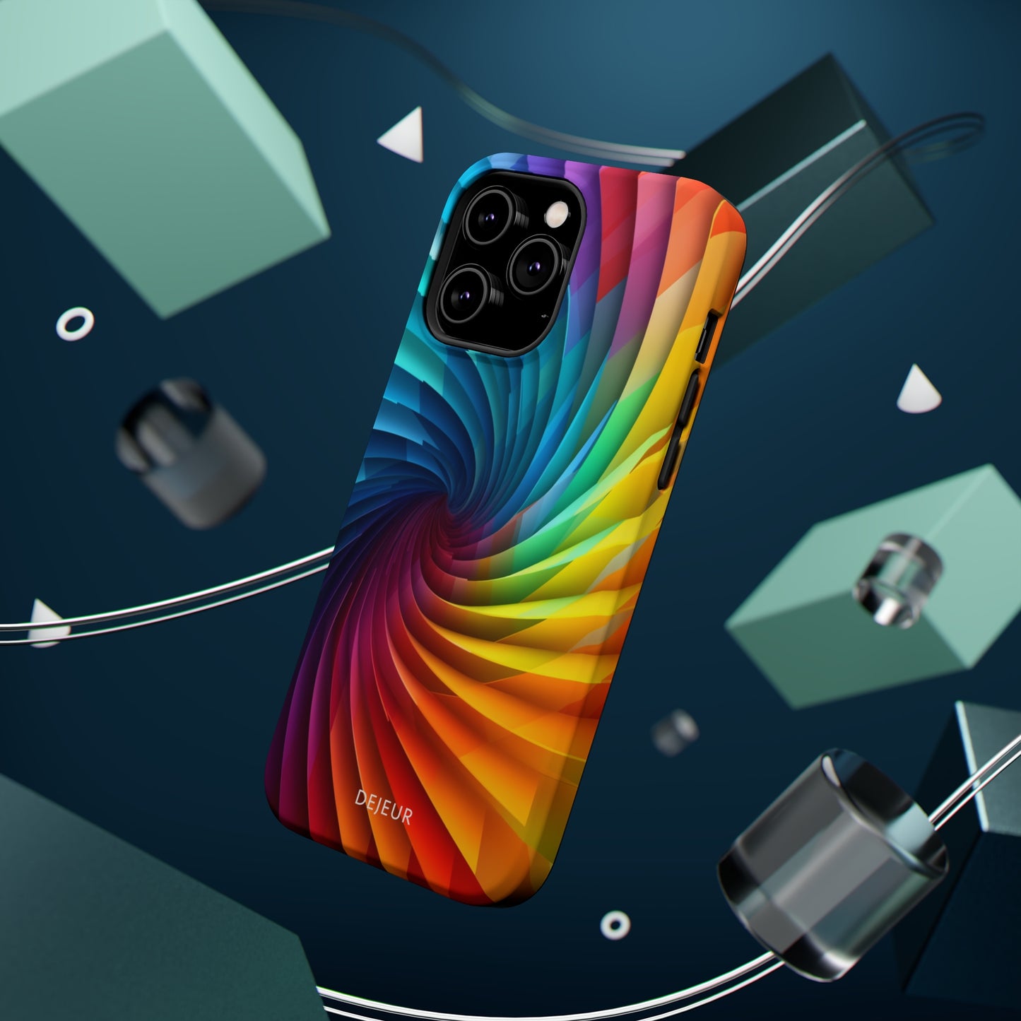 Rainbow Spiral - iPhone MagSafe Tough Case