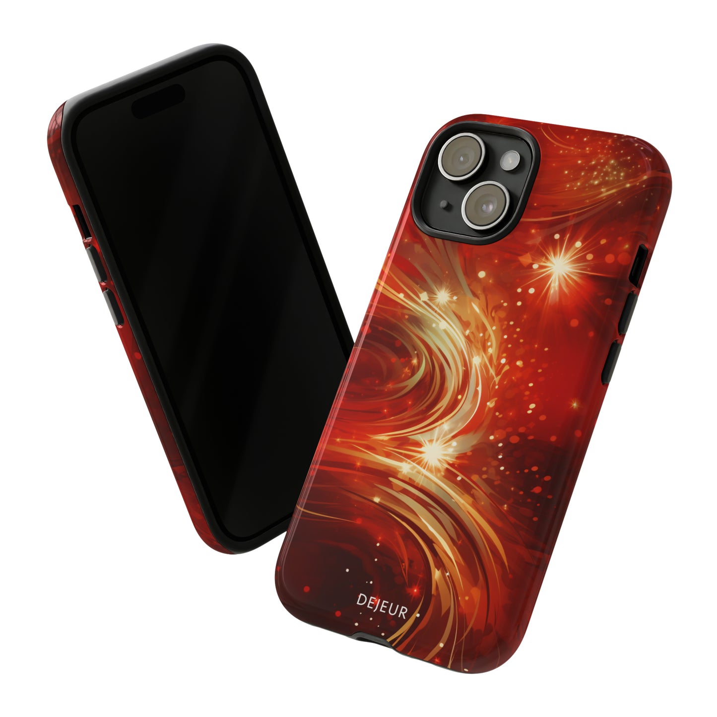 Festive Ruby Swirls  - iPhone Tough Case