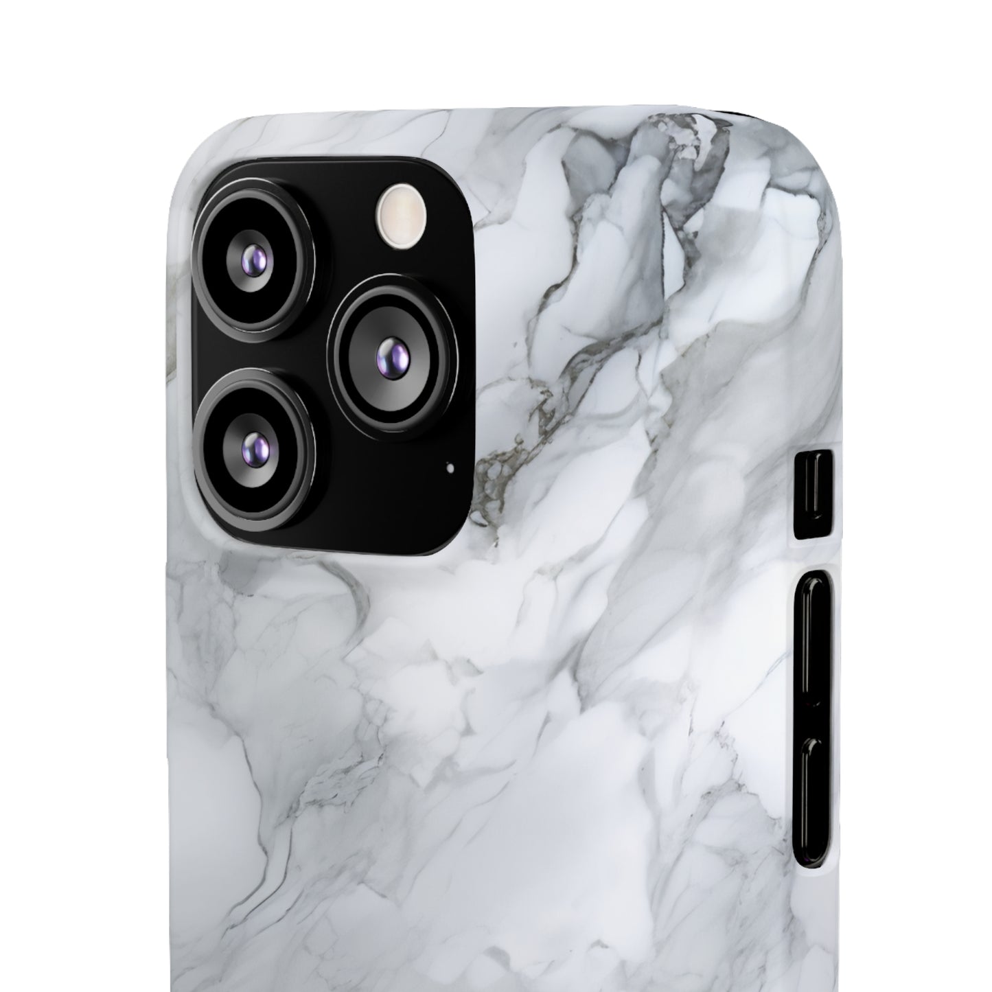 Platinum Silver Marble - iPhone Snap Case