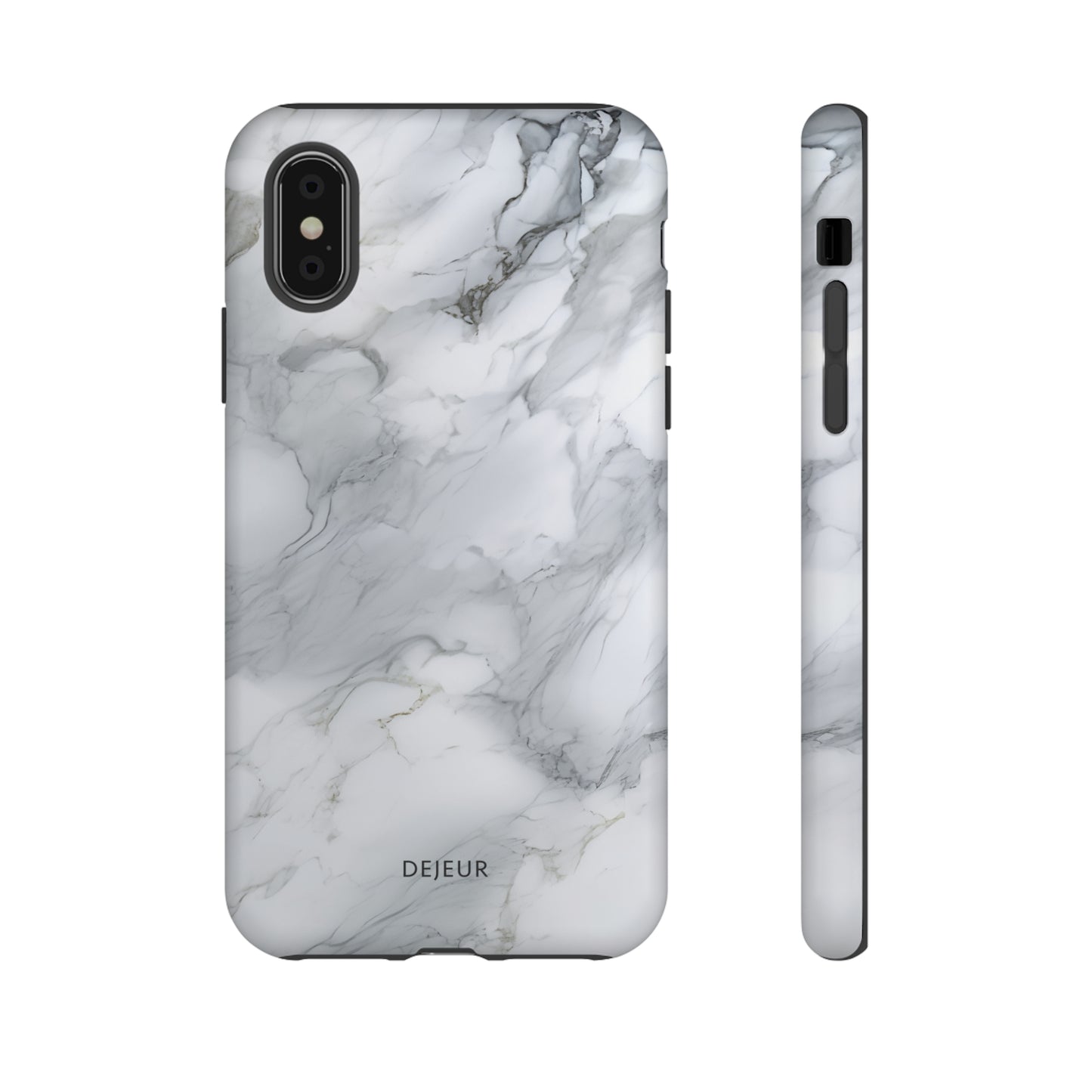 Platinum Silver Marble - iPhone Tough Case