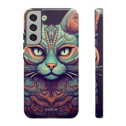 Intricate Aqua Cat - Samsung Galaxy Tough Case