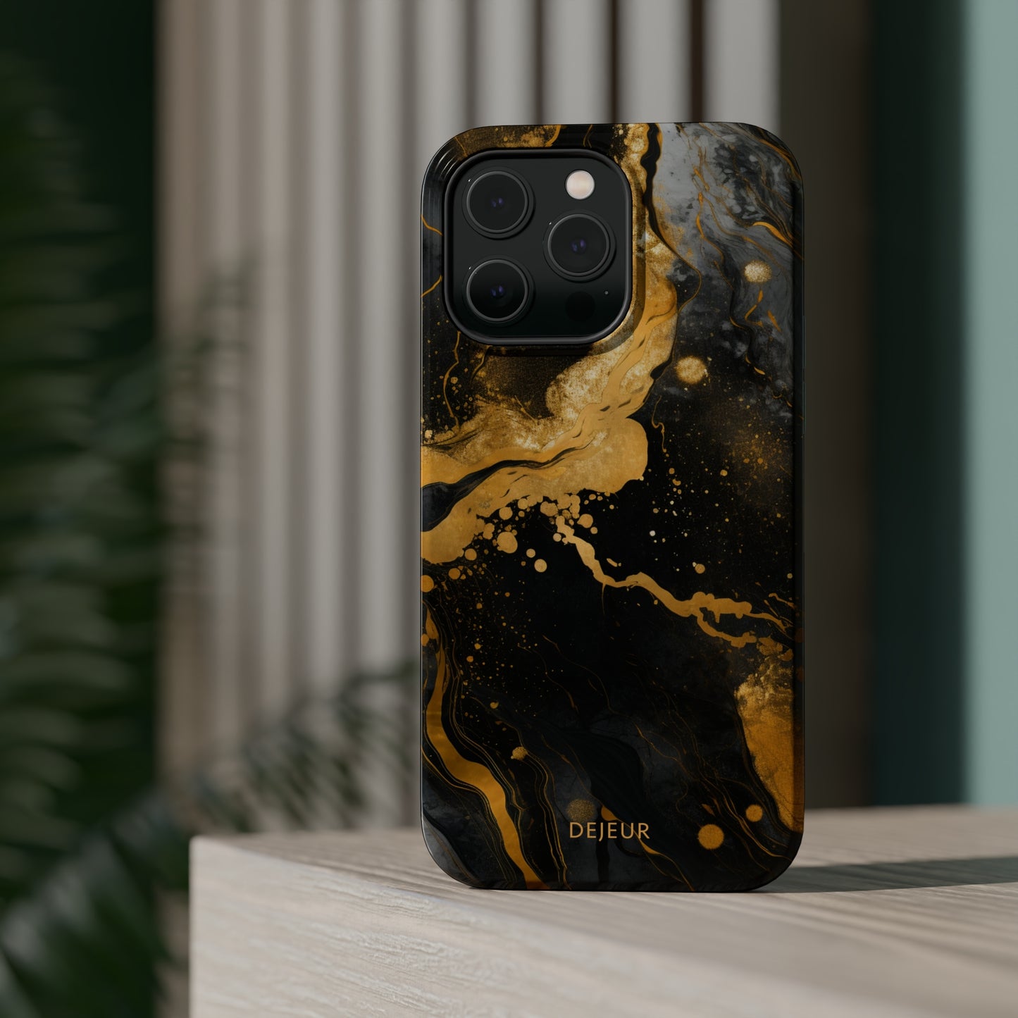 Gold & Black Marble - iPhone MagSafe Tough Case