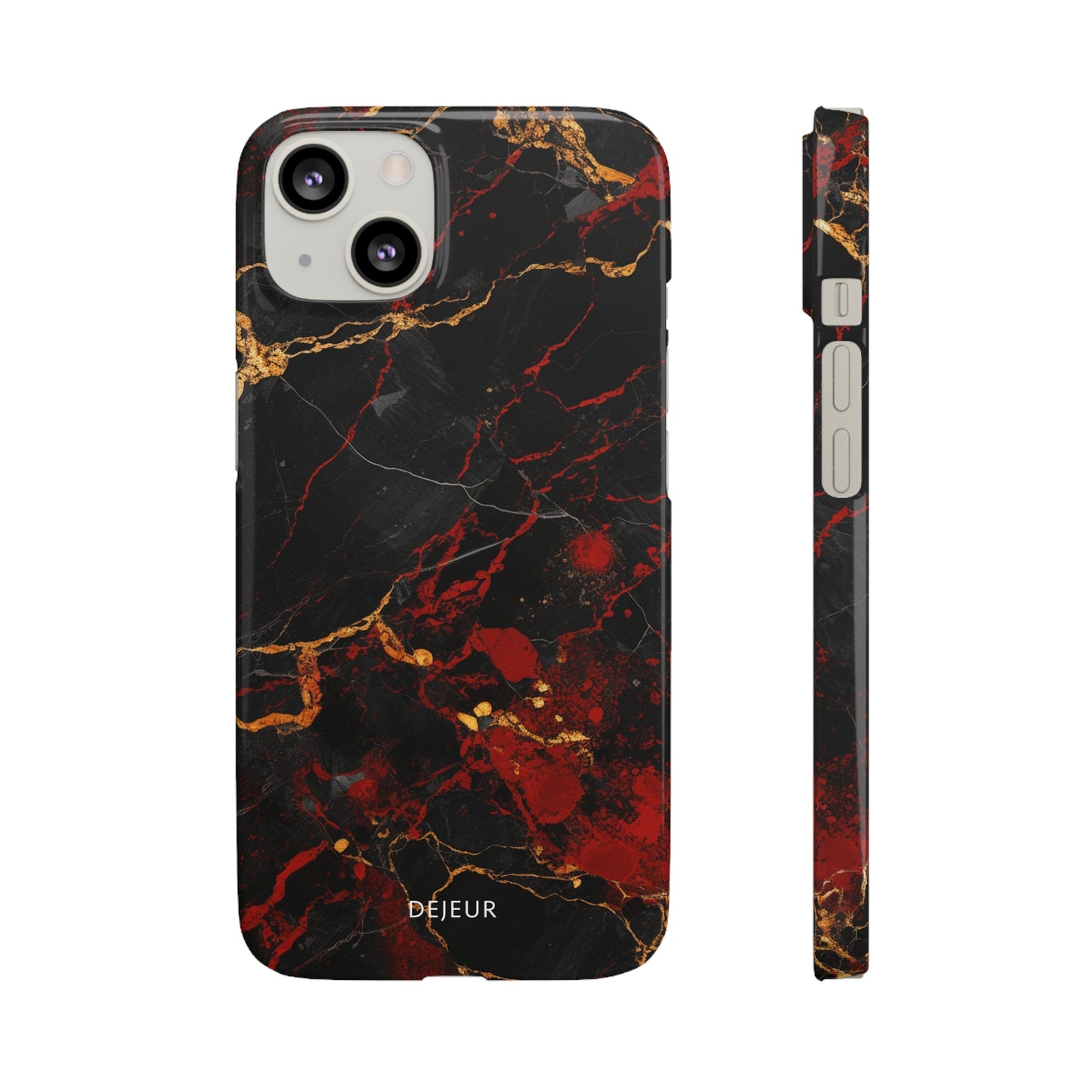 Dark Crimson Marble - iPhone Snap Case