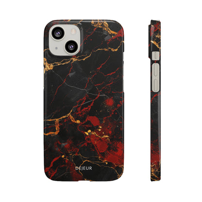 Dark Crimson Marble - iPhone Snap Case