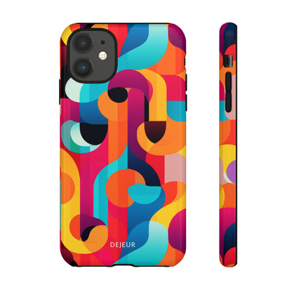 Curved Abstract Shapes - iPhone Tough Case