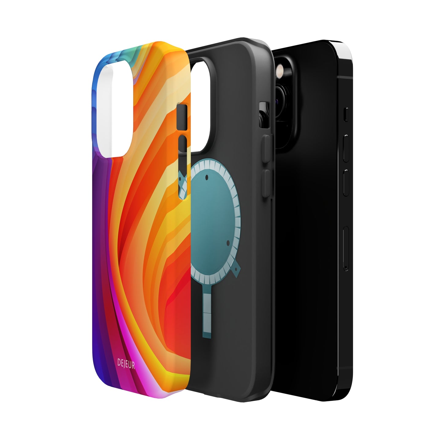 Rainbow Waves - iPhone MagSafe Tough Case