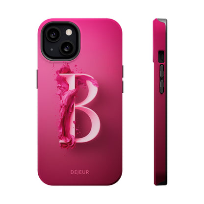 B Hot Pink Splash - iPhone MagSafe Tough Case