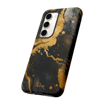 Gold & Black Marble - Samsung Galaxy Tough Case