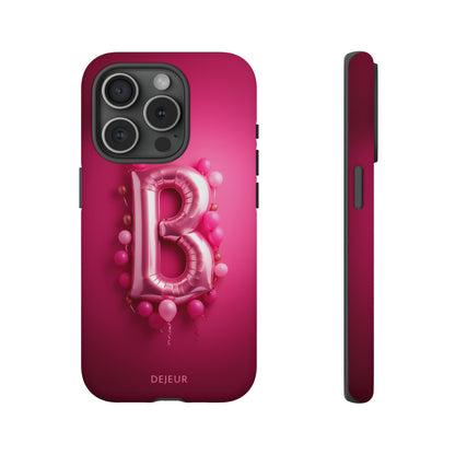 B Magenta Pink Balloons - iPhone Tough Case