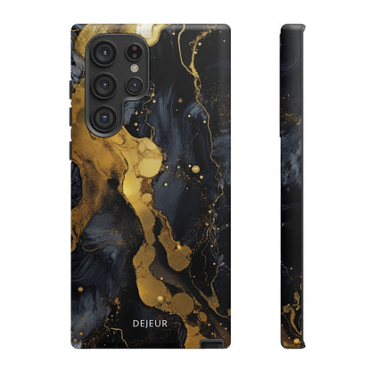 Metallic Gold Dark Marble - Samsung Galaxy Tough Case