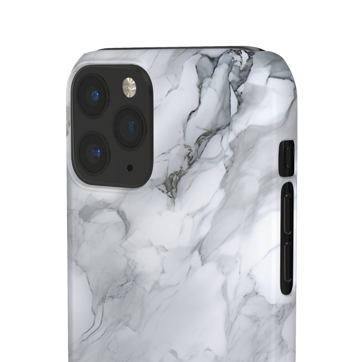 Platinum Silver Marble - iPhone Snap Case