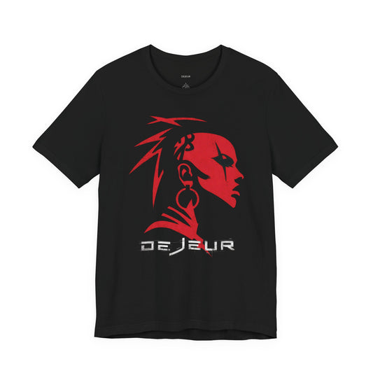 Minimalist Red Punk Woman - T-Shirt