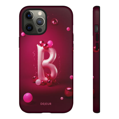 B Pink Party Balloons - iPhone Tough Case